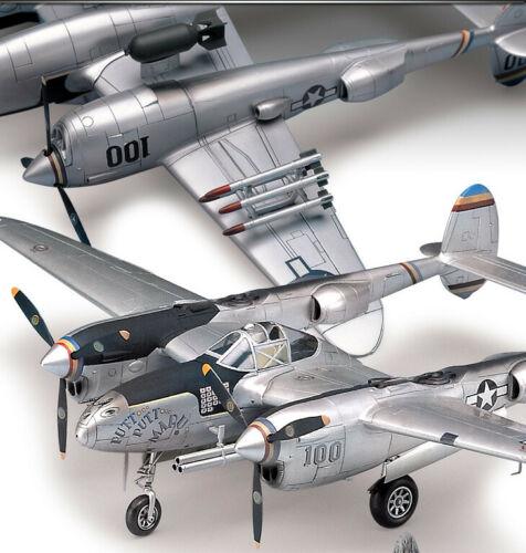 Academy Plastic Model #12282 1/48 P-38J Lightning Combination Version(P-38J, Droopsnoot, P-38L, F-5E)